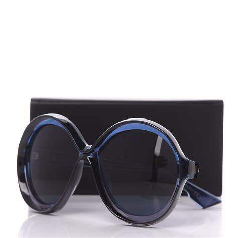 CHRISTIAN DIOR Acetate Bianca Sunglasses Blue.